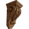 Ekena Millwork 2 1/4"W x 2 1/4"D x 4 1/4"H Extra Small Acanthus Wood Corbel, Cherry CORW02X02X04ACCH - alternate 1